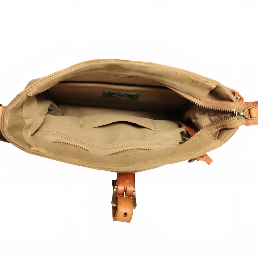 TSD Brand Redwood Canvas Shoulder Bag Crossbody - Picture 7 of 9
